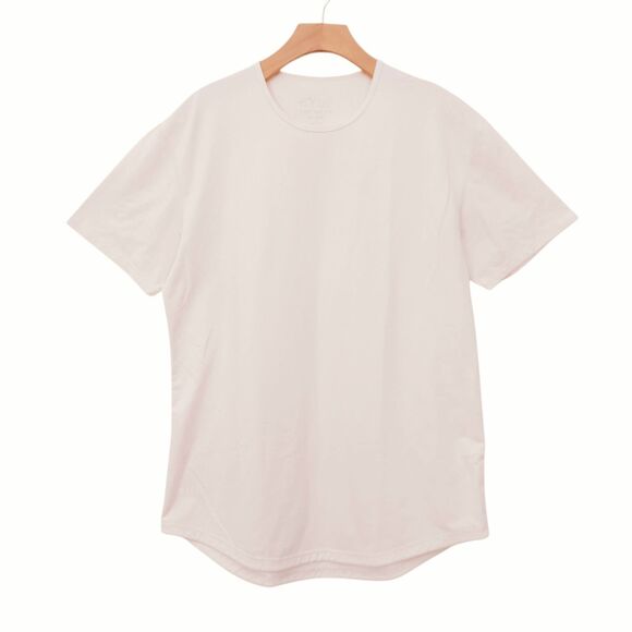 Bylt Other - BYLT Basics Drop Cut T-Shirt Mens Large Beige Short Sleeve Curvy Hem Athleisure